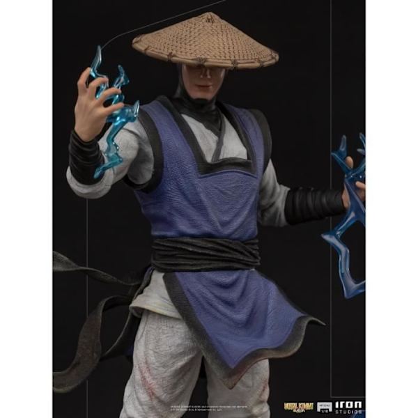 Figuriini - IRON STUDIOS - Raiden - Mortal Kombat - Mittakaava 1/10 - Polystone - 23.9 cm Vit, Blå, Svart
