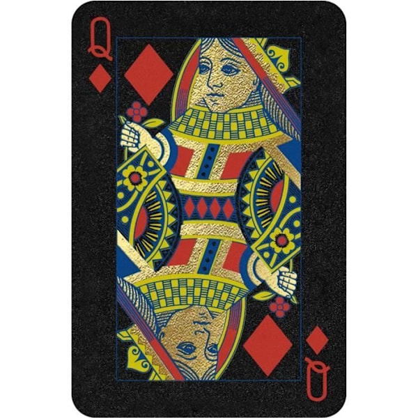 Korttipeli - WINNING MOVES - Waddingtons N°1 - Vesitiiviit ja repeämättömät kortit - Musta ja kulta svart och guld