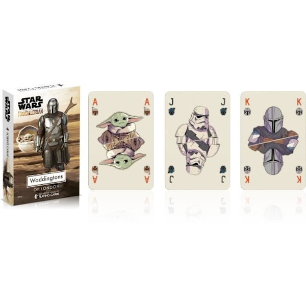 54-korts spil THE MANDALORIAN - WINNING MOVES - Waddingtons N°1 - Originalt tema - Brun Brun