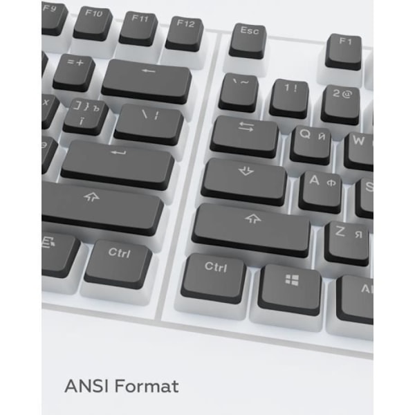 Dark Project KS-0049 Puddings PBT Keycaps, ENG/RU/UA musta