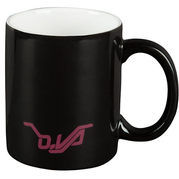 Muki - J!NX - D.Va - Musta/Ruusunpunainen - 325 ml - Keraaminen - Astianpesukoneen kestävä Svart