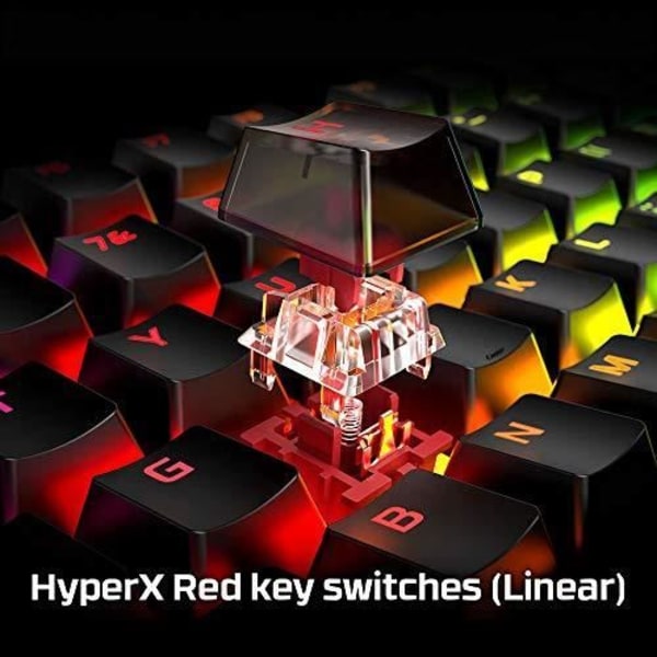 HyperX HX-KB6RDX-US Alloy Origins, RGB-mekaaninen pelinäppäimistö, HyperX Red kytkimet (US QWERTY) HX-KB6RDX-US