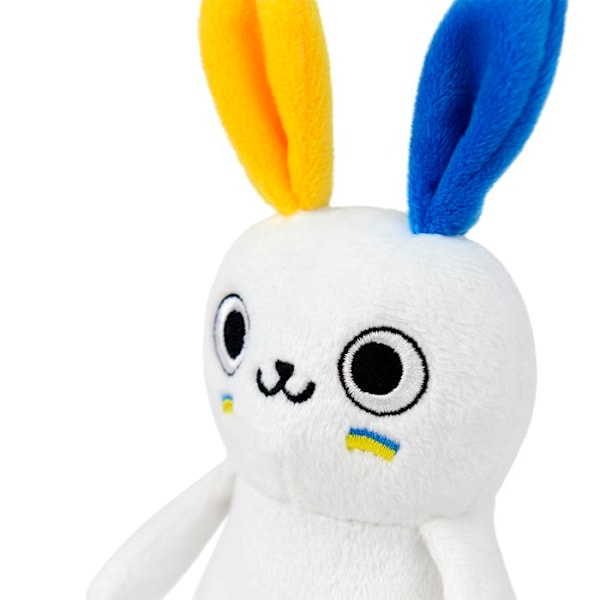 Peluche - WP MERCHANDISE - Bunny Levko - 14 cm - Hypoallergen - Mixad Gul, Blå