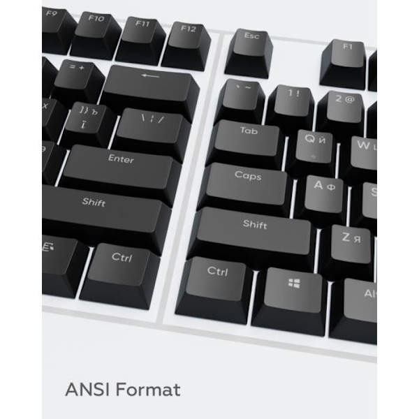 Avainkapselit - Dark Project - KS-45 - PBT - ENG/RU/UA - 104 kosketusta - Noir