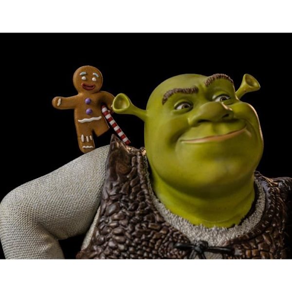 Iron Studios SHREK Statue - Donkey and the Gingerbread Deluxe 1/10 - Grøn - Resin - 26 cm