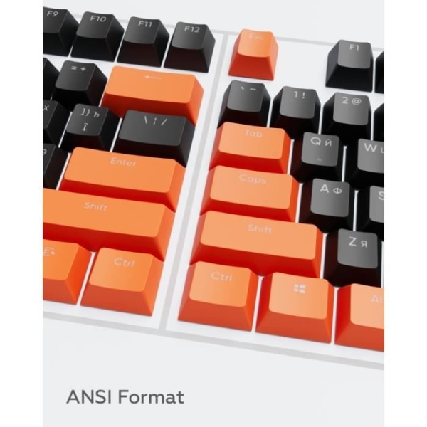 Dark Project KS-43 Keycaps PBT, ENG/RU/UA, sort/orange