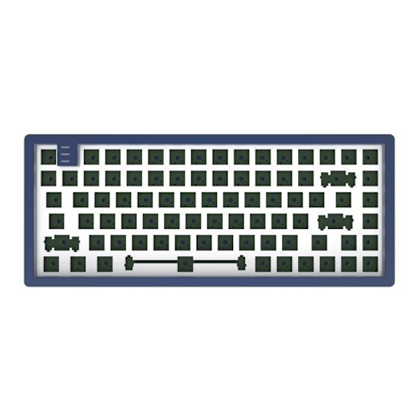 Dark Project KD83A LTD Speltangentbord i aluminium, TKL, 83 tangenter, Gateron Mechanical Switches Teal Cap, RGB, Blue (ENG)