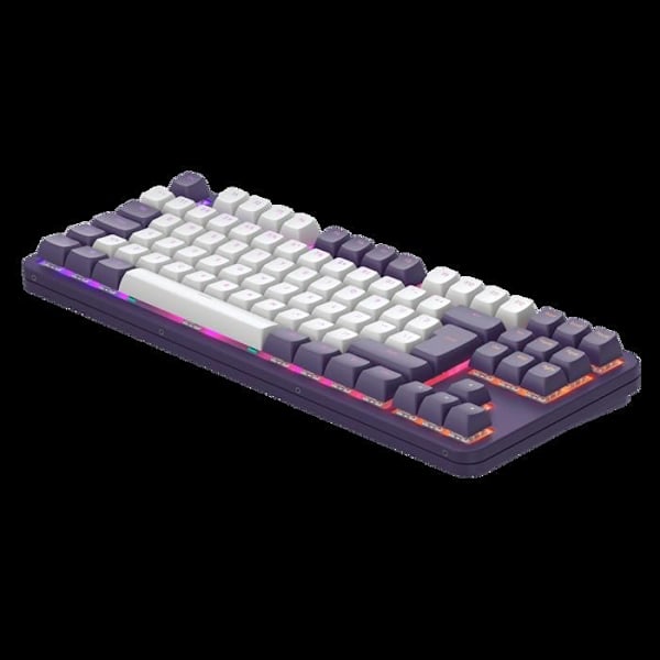 DARK PROJECT ALU87A Violet/Valkoinen - Pelimekaaninen näppäimistö (DE) [ISO]