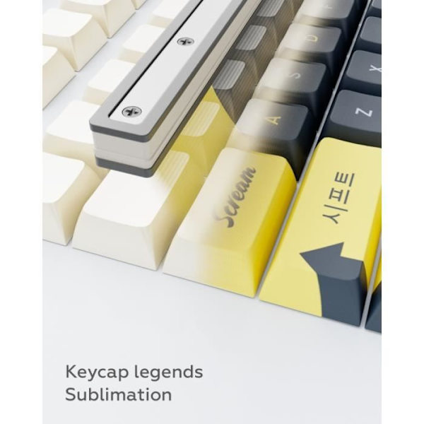 Dark Project KS-2036 PBT keycaps, ENG vit/gul