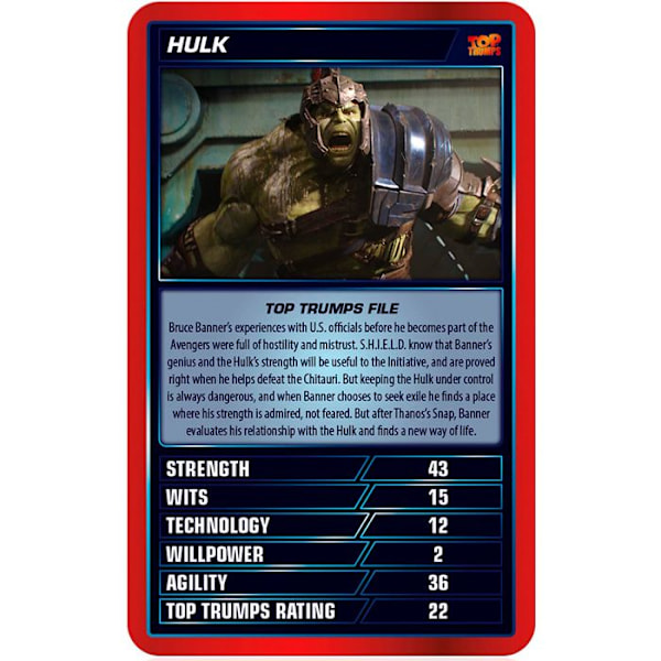 Vinnande Drag MCU MARVEL CINEMATIC UNIVERSE - Brädspel Top Trumps