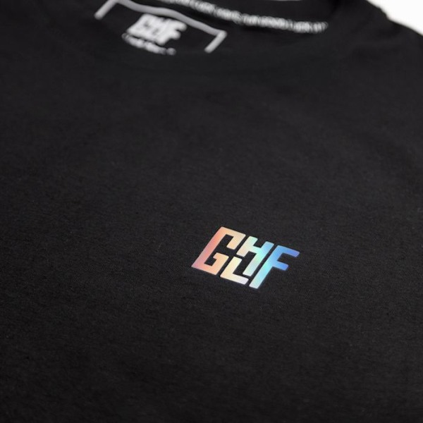 FragON - Holografisk Logo Unisex T-shirt Sort, L Svart jag