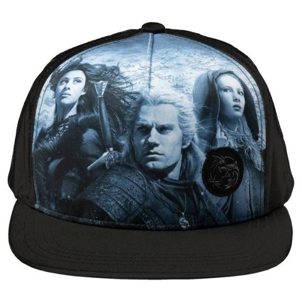 Jinx Netflix The Witcher snapback kasket - Geralt, Yennefer og Cirilla - Sort 100% bomuld Svart