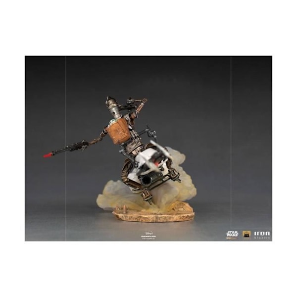 Veistos - IRON STUDIOS - Star Wars The Mandalorian - IG-11 & Lapsi - 20 cm - Muovi/Resiini