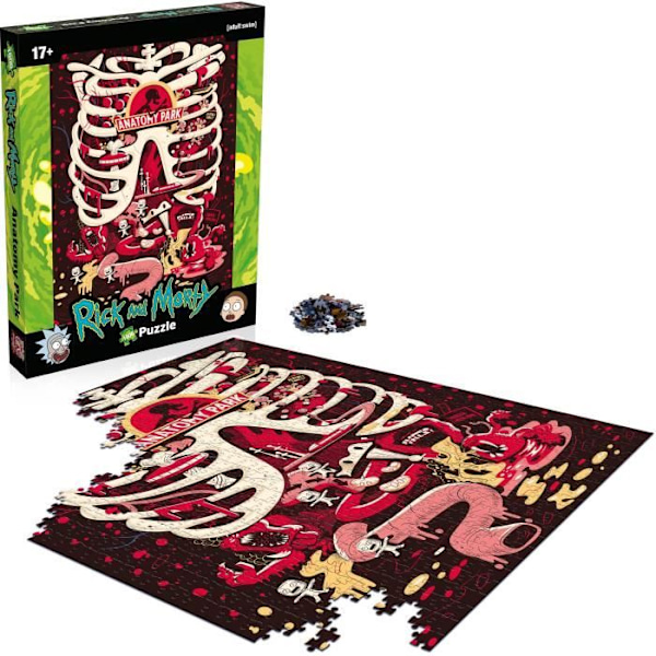 Puzzle RICK & MORTY Anatomiapuisto 1000 palaa - Winning Moves - Elokuvateatteri ja mainonta - Monivärinen Flerfärgad