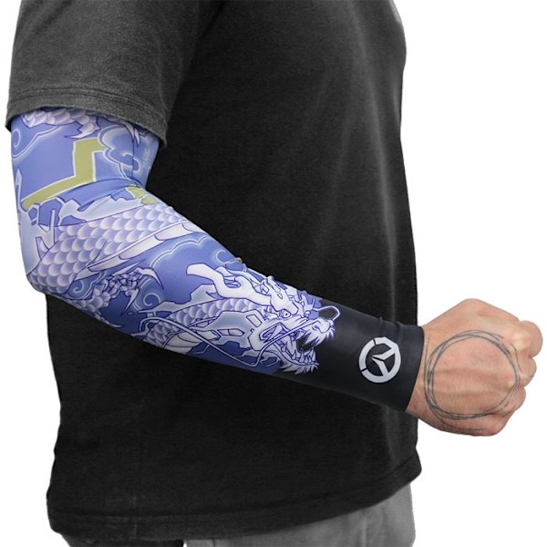 Manchette til Spil Seamless Hanzo - Overwatch 2 Tatovering, Størrelse XL Flerfärgad