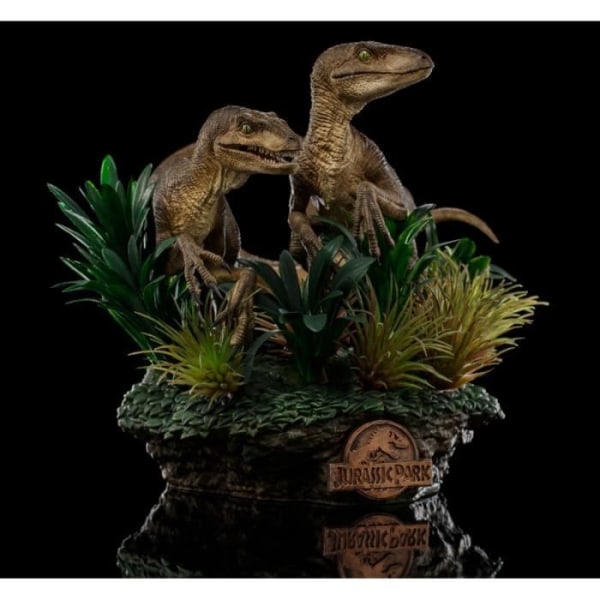 Iron Studios Jurassic Park - Just The Two Raptors -patsas Figurine Deluxe -taideasteikko 1/10