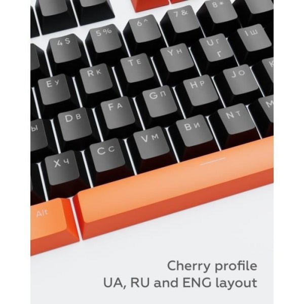 Dark Project KS-43 Keycaps PBT, ENG/RU/UA, sort/orange