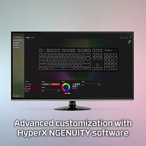 HyperX HX-KB6RDX-US Alloy Origins, Mekaniskt RGB-speltangentbord, HyperX Red-switchar (US QWERTY) HX-KB6RDX-US