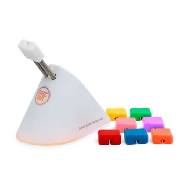 FragON - RGB-musband med 3 färgade klämmor, muskabelhanteringsenhet, PC-spelmusband
