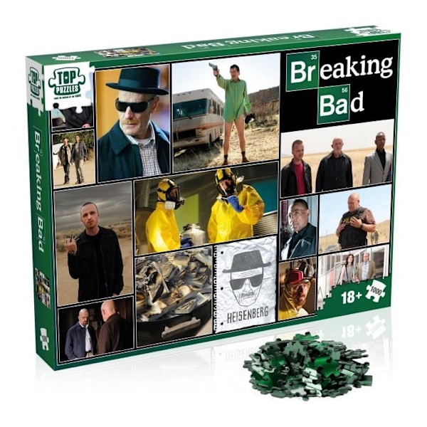 Puzzle Patchwork 1000 brikker - Breaking Bad - ASMODEE - Officiel licens - Ikoniske billeder fra serien