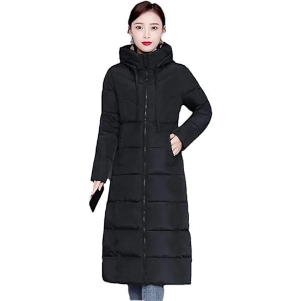 Damjacka i bomull, vinterjacka, parkas, dunjacka, bomullsjacka, vadderad pufferjacka, ytterkläder black 4XL