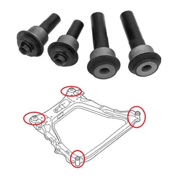 Underrammebøssingsett for Koleos og Xtrail Modeller 54467JD00A, 54467BR00A Black