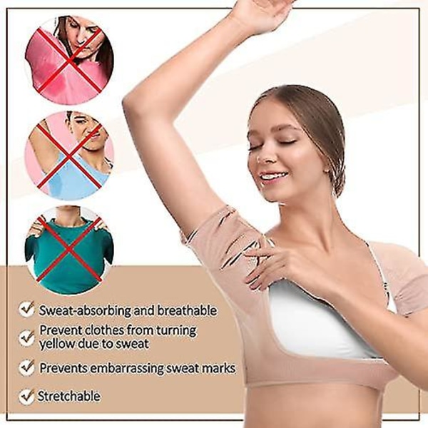 Underarm Sweat Vest, Åndbar Sweat Guard Underwear Vest, Vaskbare Armhule Pads, Vaskbare Armhule Pads-hy Skin color M