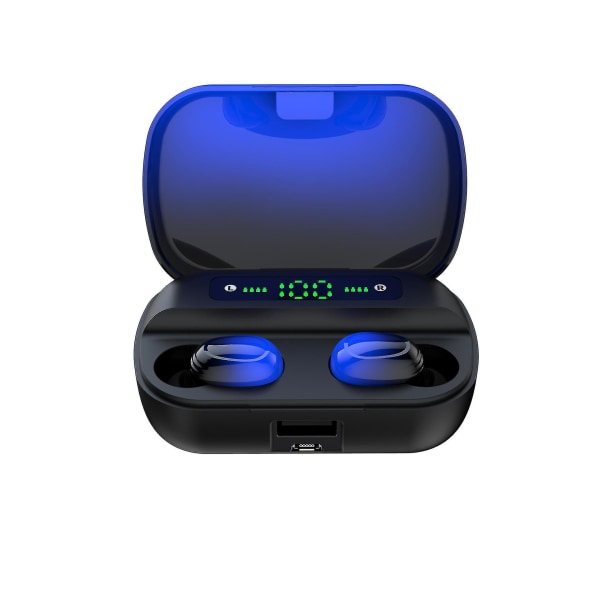 Trådlösa hörlurar Mini Bluetooth Sporthörlurar LED Display In Ear Headset