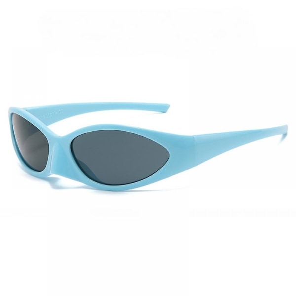 Polariserede solbriller,uv400 beskyttelsessolbriller med farvespejlglas, skærme til dagligt brug og sociale begivenheder,ungdom Kvinder Mænd(blå)