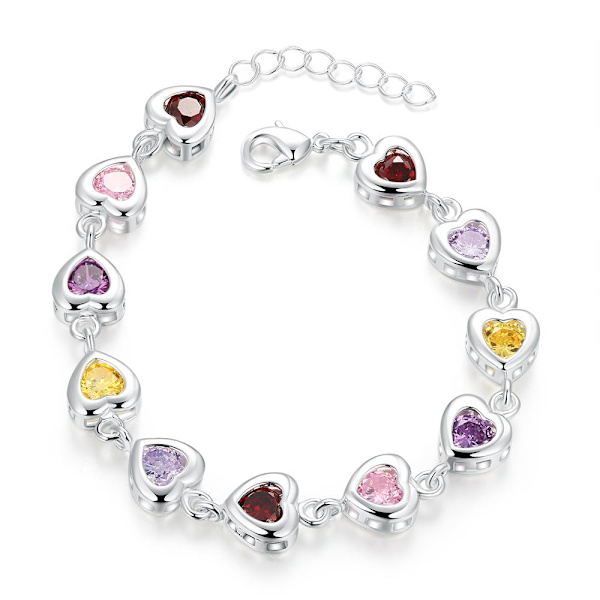 925 Sterling Sølv Armbånd Til Kvinder Elegant Krystal Sten Vedhæng Armbånd Mode Smukke Smykker