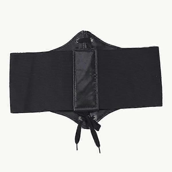 Snørebælte med snøre, elastisk taljebælte, dame læder spænde underbust korset bælte bustier