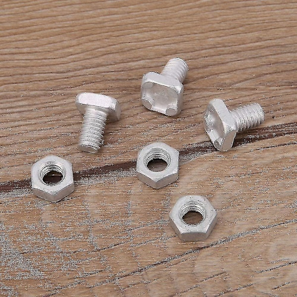 200 st M6x12mm Växthusmuttrar och Bultar Fyrkantiga Huvudbultar Muttrar Växthus Reparationssats Delar Ersätt