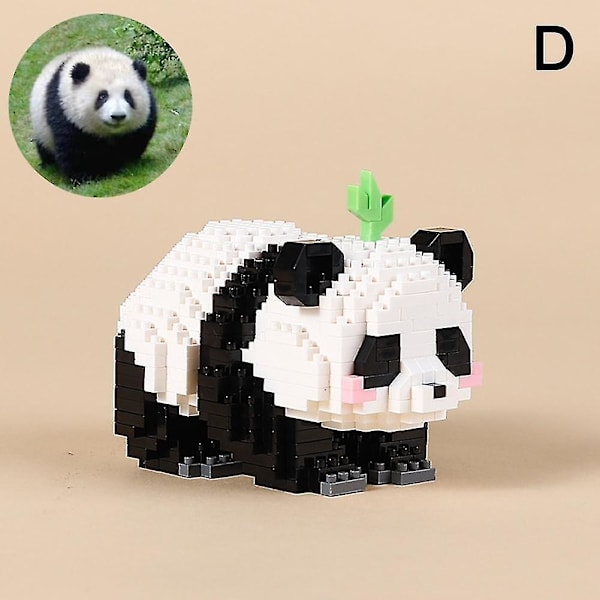 Sødt tegneseriebyggesæt - Panda byggeklodser pædagogisk legetøj til børn Creeping