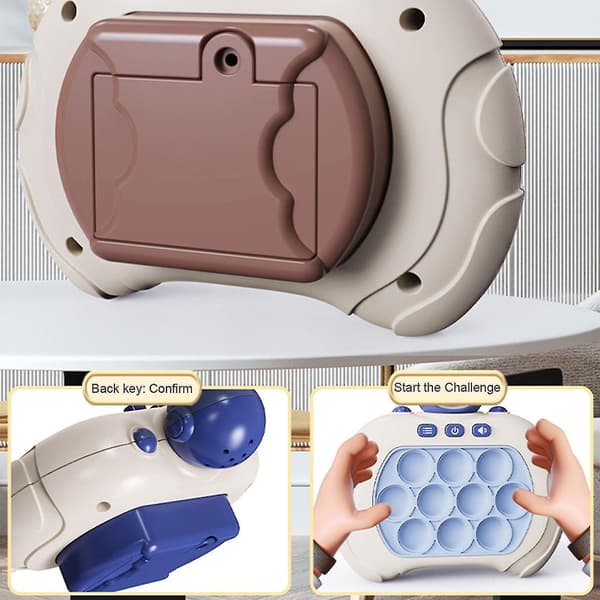 Pop Push It Spillkontroller Boble Sensorisk Fidget-leketøy Elektronisk Whack-konsoll Light Blue  White