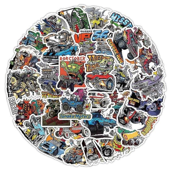 52 animerte klistremerker (stil 53)