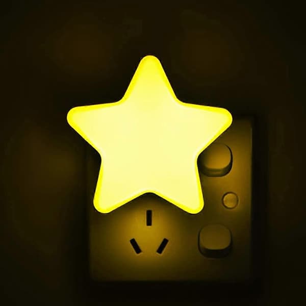 LED Night Light Socket Star Socket Lamp with Dusk Sensor Very good for children's room red