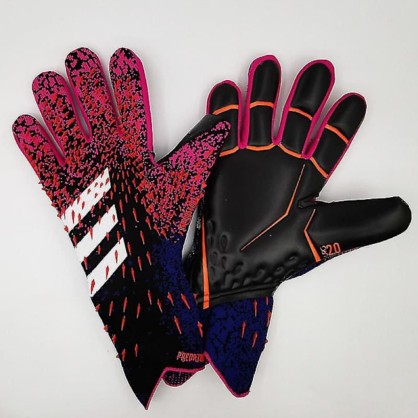 Keeperhansker Premium Kvalitet Fotball Keeperhansker Fingerbeskyttelse Black White 8