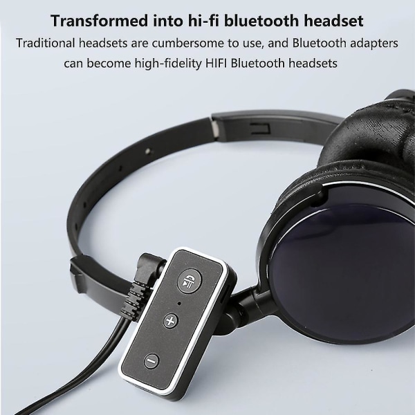 Bluetooth-mottaker, bærbar Bluetooth-biladapter Stereo/høyttalere Dobbel tilkobling/støyreduksjon/håndfri ringefunksjon