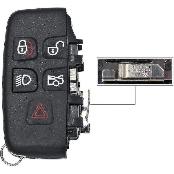 Knappar Fjärrnyckelbricka skal för Land Rover Range R0ver Sport Lr4 Evoque sida med ord