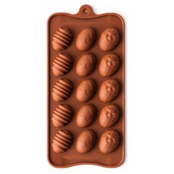 Små Æg Påskeæg Silikoneform Chokoladeform Pralinform til Pral Xixi brown