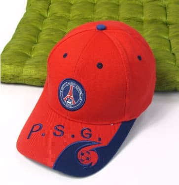 Embroidered Cap Unisex Adjustable Football Cap Paris Blue Red Devil Red