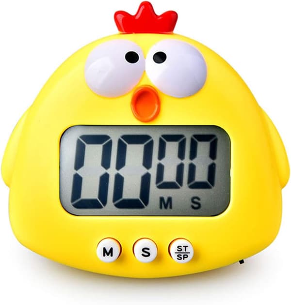 1 pc Kitchen Timer, Cute Cartoon Animal Countdown Timer, Digital Cooking Timer with Magnet, Large LCD Screen Visual