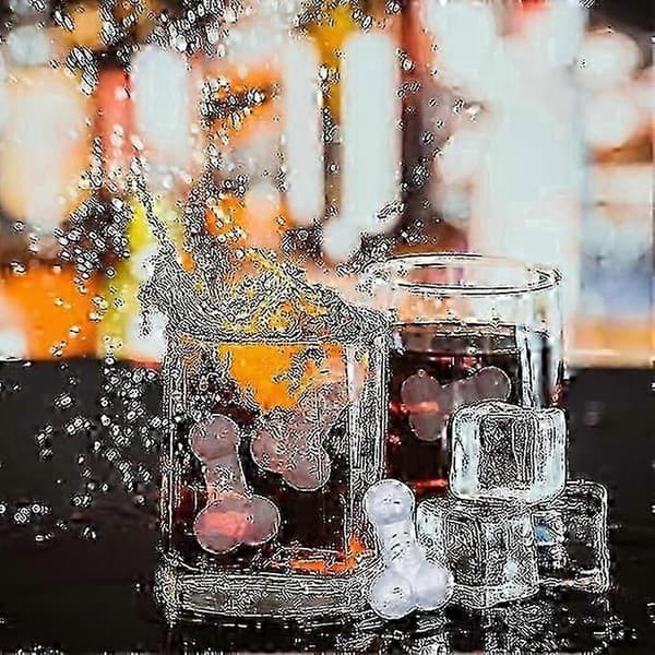 Isbitsform, 3 Delar Roliga Silikon Isbitsformar, Silikonisbitar, Mini-isbitar, Nyhet Form Lämplig för Födelsedagsfest Whiskey Dec-
