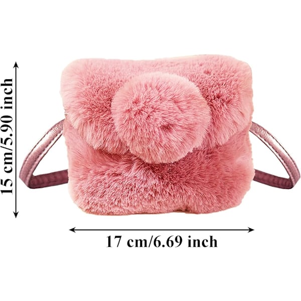 Liten plysjveske, minivesker for prinsesser, for barn 1 til 3 år, rommer nøkler, servietter, masker, kort
