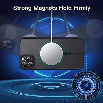 Strong Magnetic Case for iPhone 11 Pro [MagSafe Compatible] Protective Shockproof Case Cover for iPhone 11 Pro 5.8\" (Black)