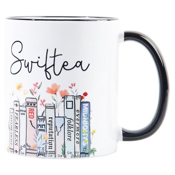 Taylor Swift Album Kaffekrus For Singer Fans, Tea Cup Merch For Fans Swiftie kvinner og jenter, Gaver Til Singer Merchandise