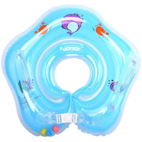 Toddler Newborn Inflatable Baby Swimming Collar Toys Float Safety Aid Toys Blue