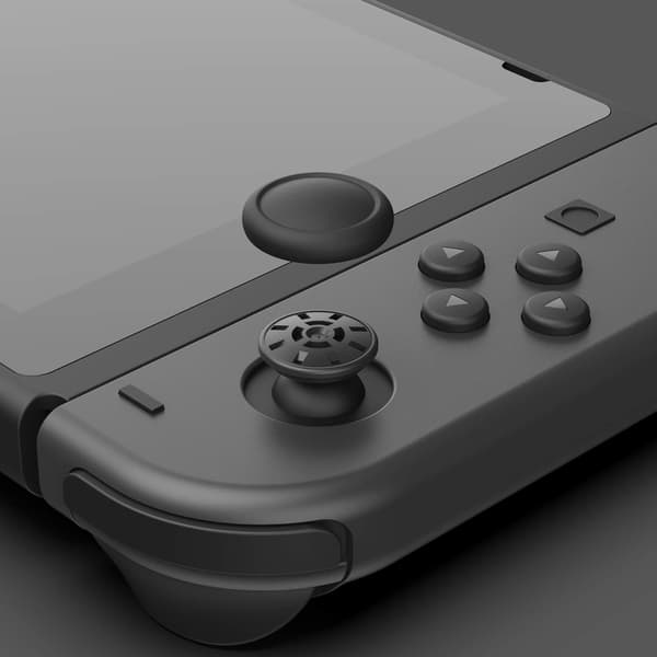 Black Replacement Joystick Caps for Nintendo Switch and Switch OLED (Spare Parts)