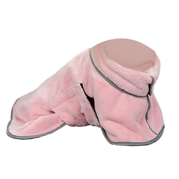 Dog Towel Bathrobe Strong Water Absorption Cat Quick Drying Coat Multifunctional Pet Robe Blanket Pink S