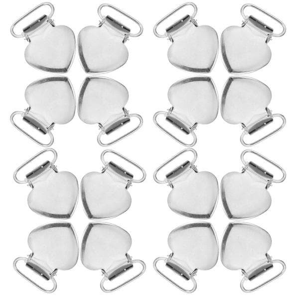 Rustfri stål fastgørelsesclips til hjemmebrug Holdbare Multipurpose Sølv 30 stk Silver 3.5X2.2cm